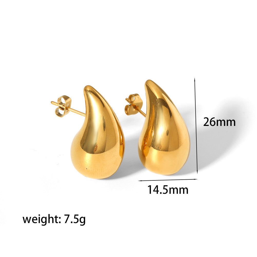 Gold Teardrop Statement Earrings  jlt11749