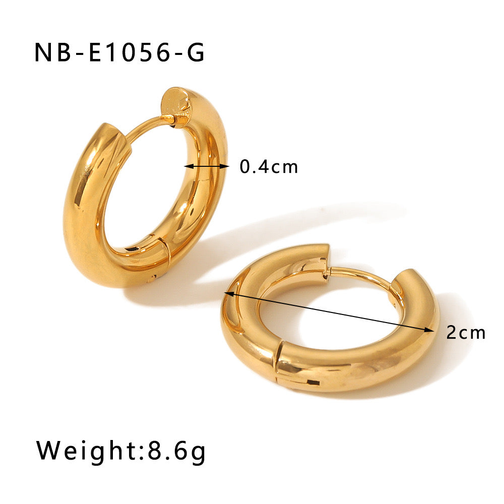 Just Lil Things Gold Hoop Earrings jlt11678