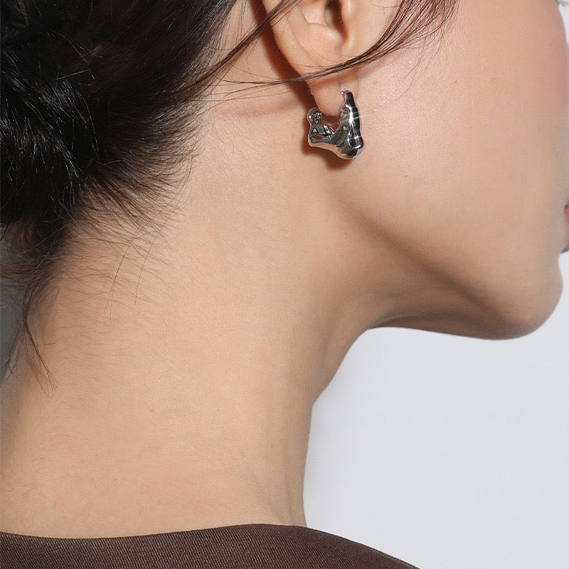 Just Lil Things Silver  Pin Earrings jlt12095