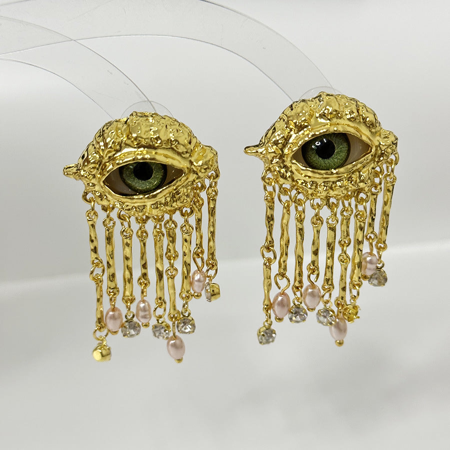 Visionary Charms Gold Drop Earring JLT12918