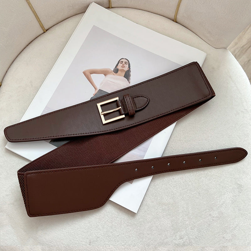 Trendy style belt for women, decorative elastic waistband