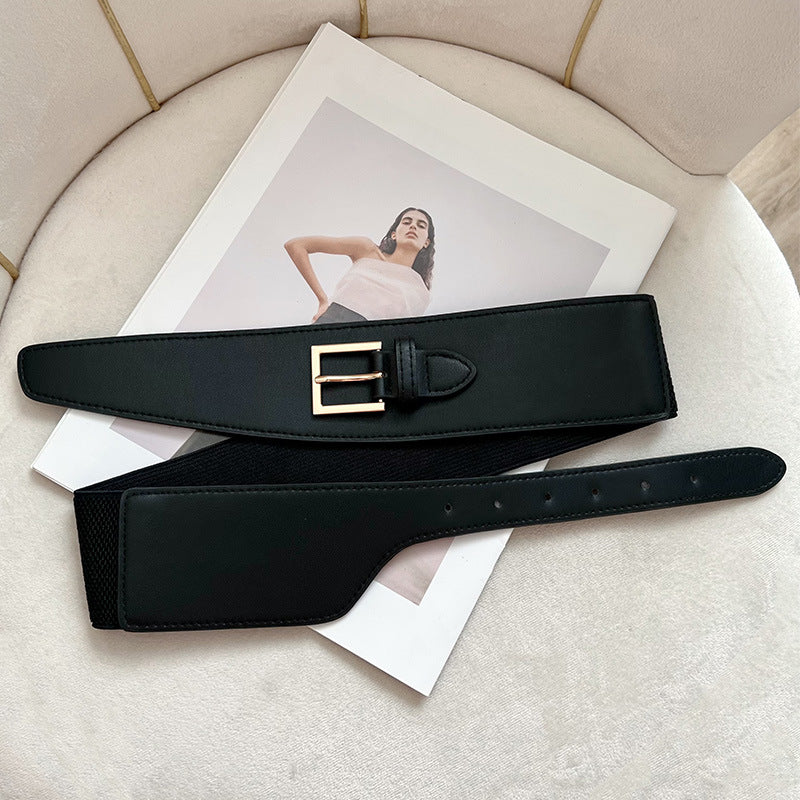 Trendy style belt for women, decorative elastic waistband