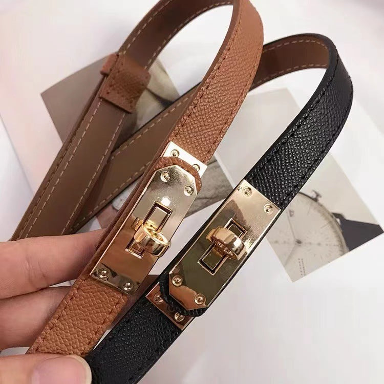 Just Lil Things Elastic Brown Belts JLTHB0209