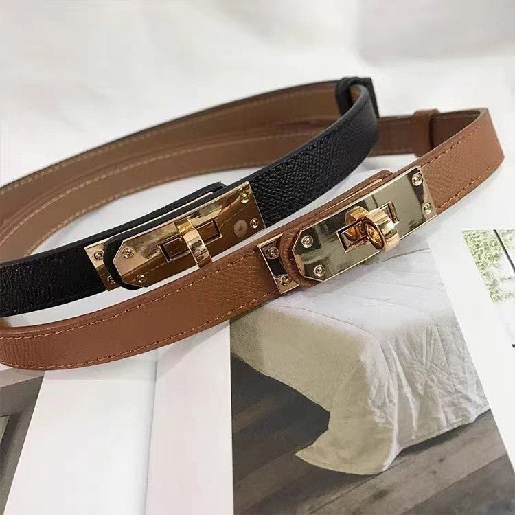 Just Lil Things Elastic Brown Belts JLTHB0209