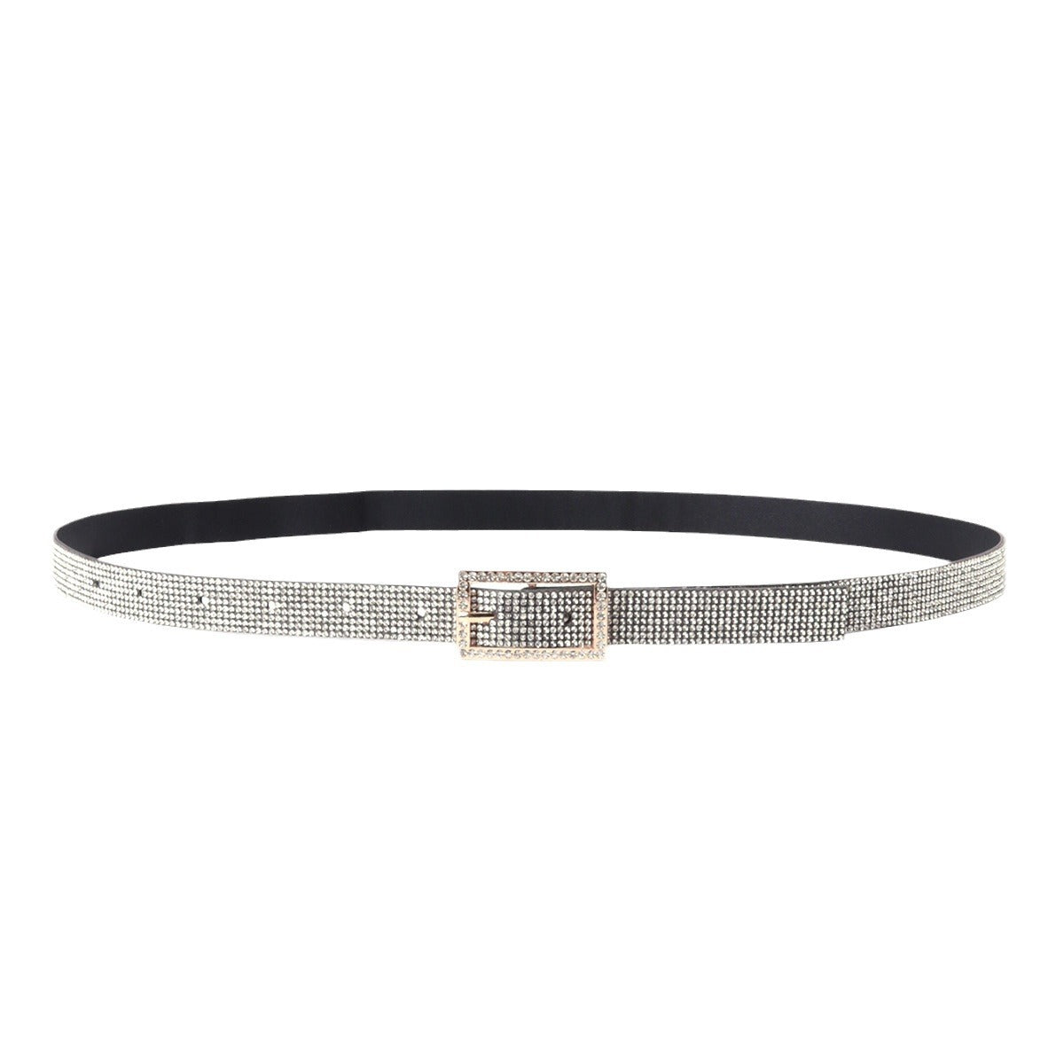 Rectangular Shaped Rhinestone Silver Belts JLTHB0243