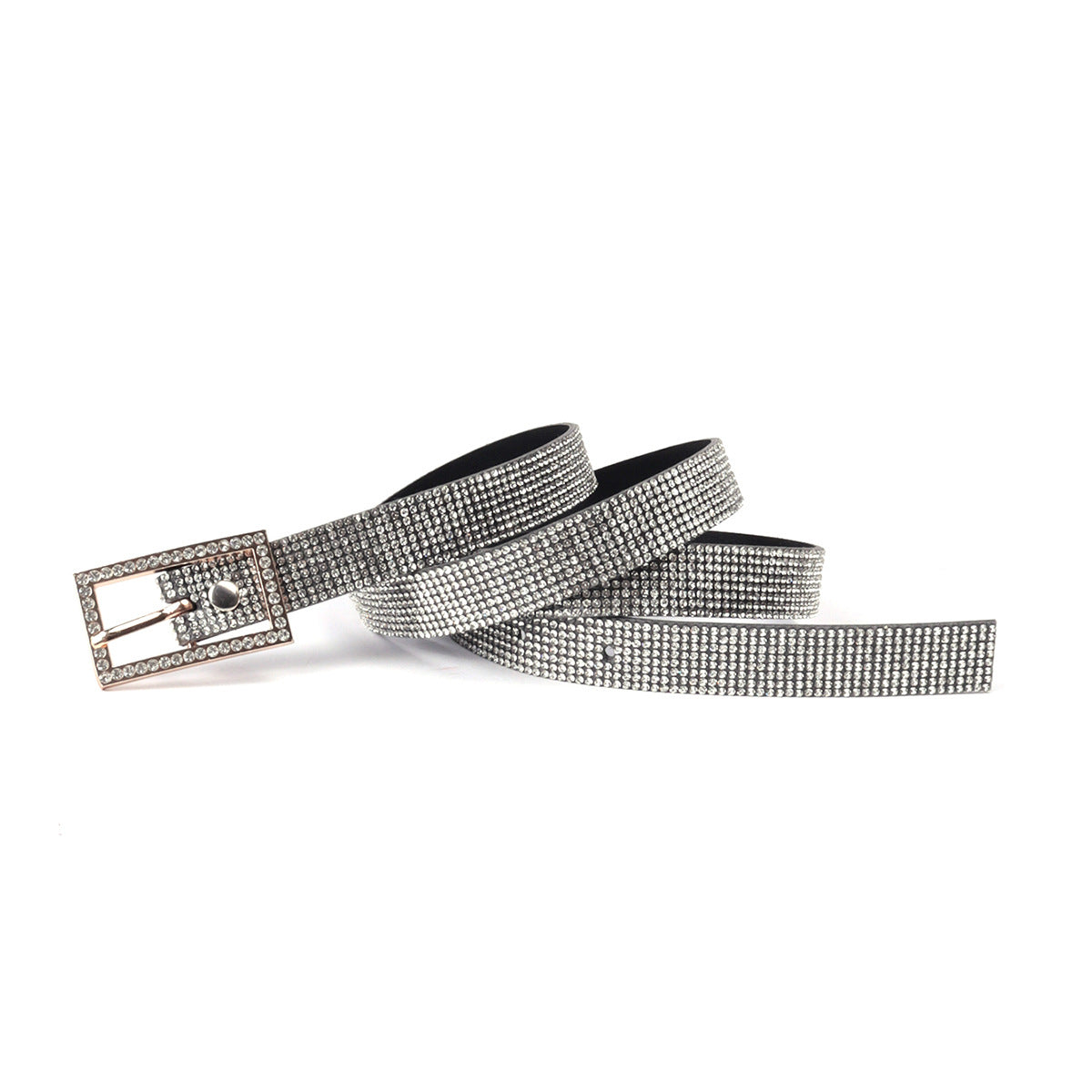 Rectangular Shaped Rhinestone Silver Belts JLTHB0243