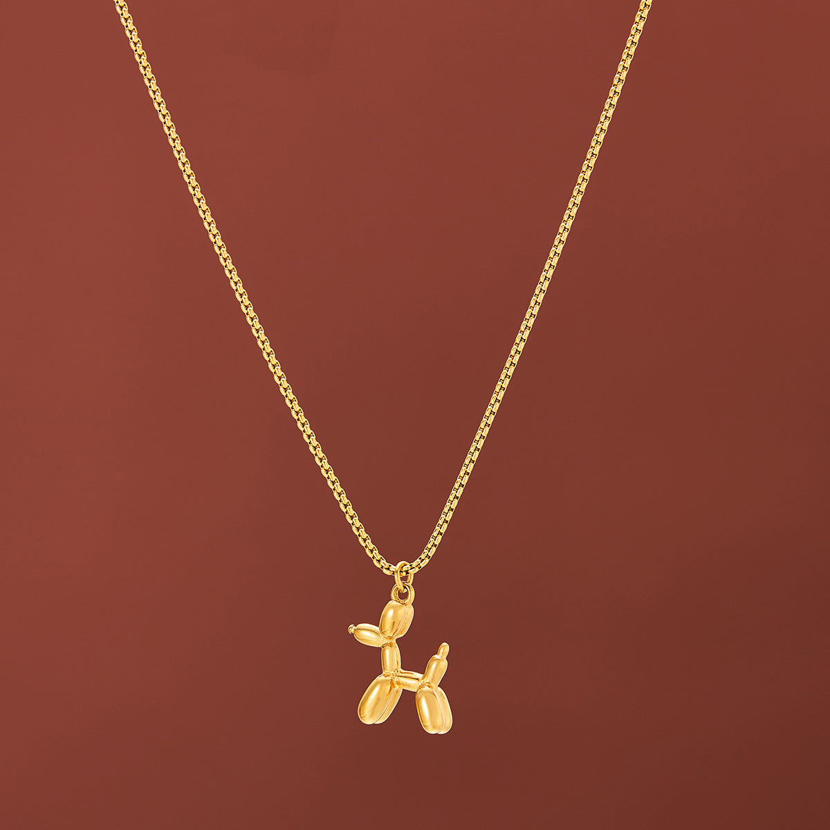 Fun and Elegant Balloon Dog Charm Necklace JLTN1344