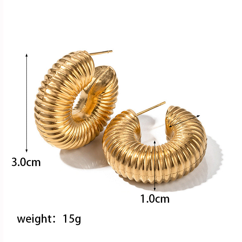 Love in Sterling Gold Pin Earrings jlt12760