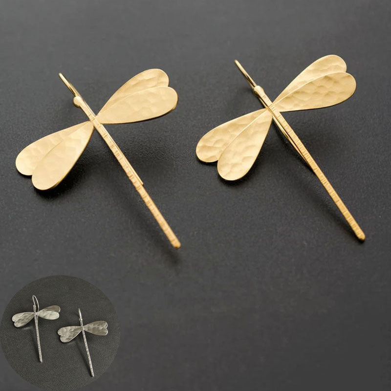 Dragonfly Gold Drop Earrings JLT12788