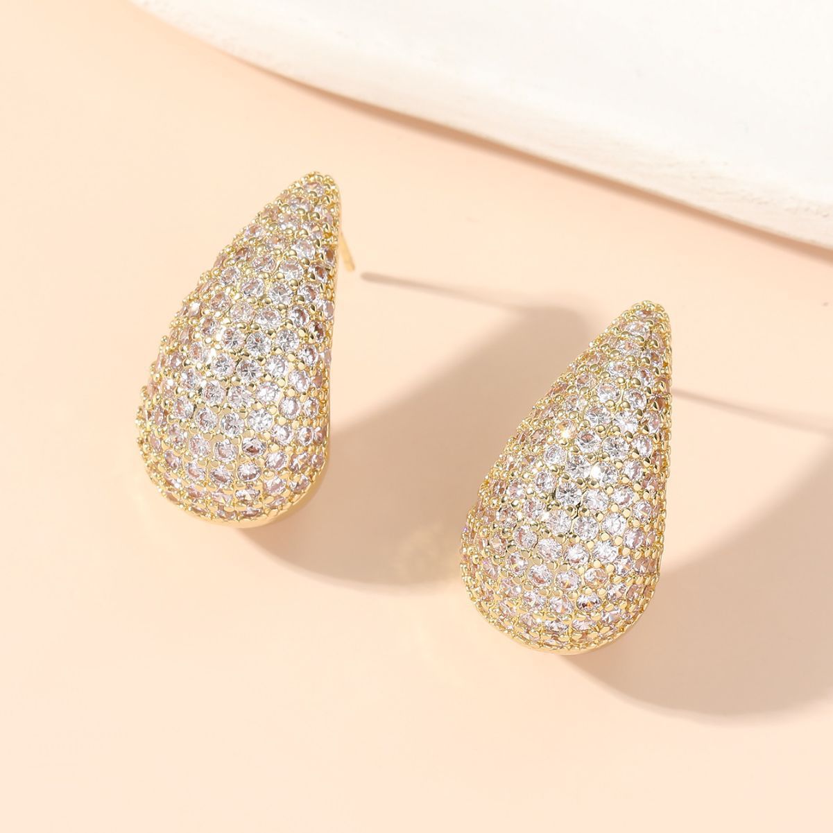 Teardrop Gold Earrings  JLT12796