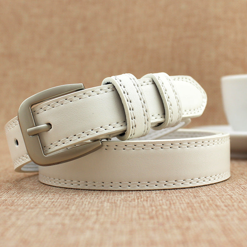 Retro Fashion Pin Buckle Decorative Thin Belt Women