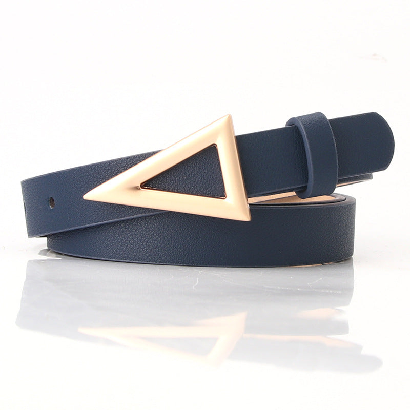 Alloy triangle snap buckle fashion versatile dress belt