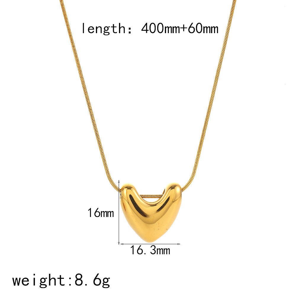 Heart Pendant Choker Gold Necklace JLTN1186