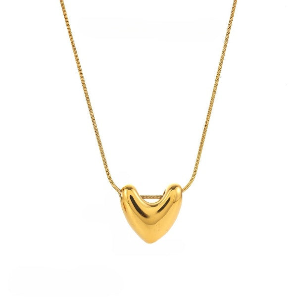 Heart Pendant Choker Gold Necklace JLTN1186