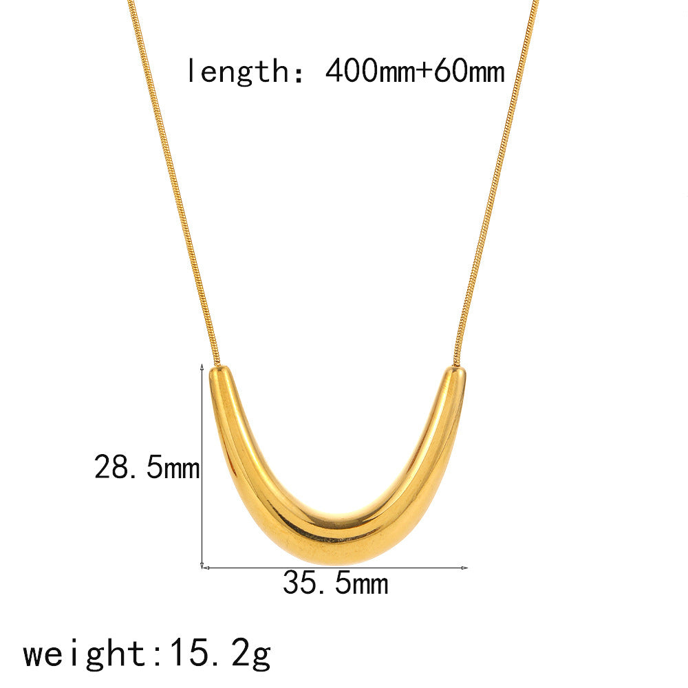 Arc U Shaped Choker Gold Necklace  JLTN1187