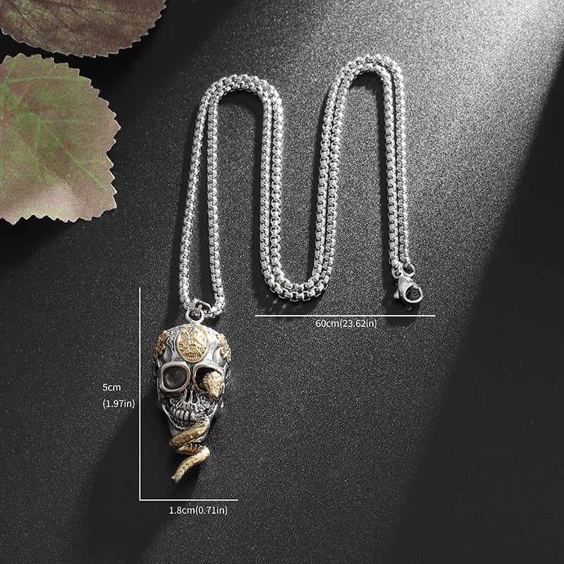 Skull Snake Pendant Multicolor Neckace MN0025