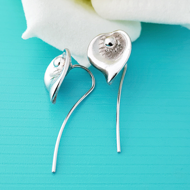 Elegant Silver Heart Drop Earrings  jlt11574